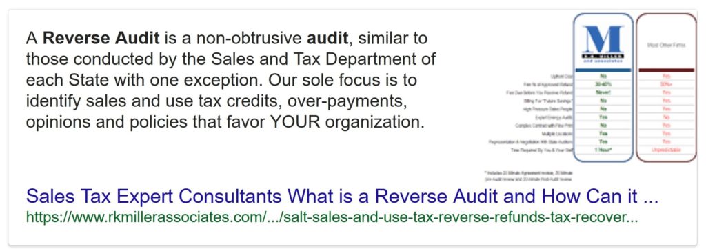 definition of a reverse audit